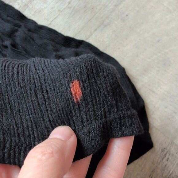 Urban Outfitters Uo Nova Smocked Jumpsuit Dress Black Wide Legs Ruched S *Flaw - Picture 8 of 10